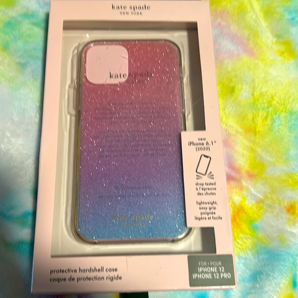 Kate Spade iPhone 12/12 pro Ombré Glitter case